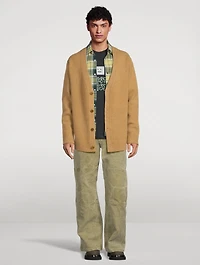 Wool-Blend V-Neck Cardigan
