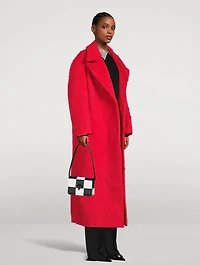 Small Rockstud Leather Shoulder Bag In Chess Print