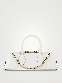 Rockstud Leather Top Handle Bag