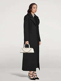 Rockstud Leather Top Handle Bag
