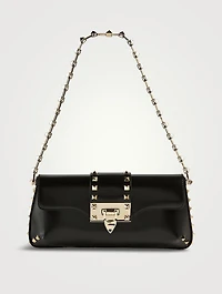 Small Rockstud Leather Clutch