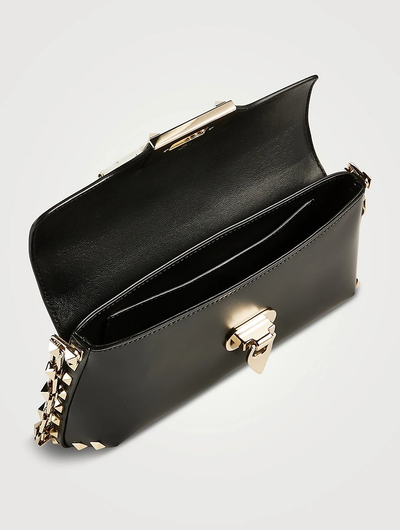Small Rockstud Leather Clutch