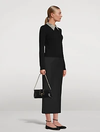 Small Rockstud Leather Clutch