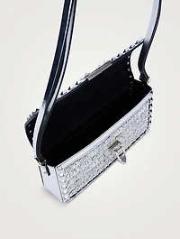 Rockstud Embroidered Leather Shoulder Bag