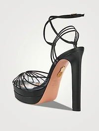 Call Me Leather And PVC Platform Sandals