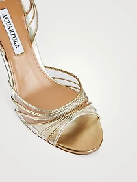 Call Me Metallic Leather And PVC Sandals