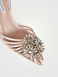 Crystal Margarita Satin Slingback Pumps