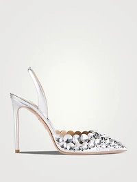 Maxi-Tequila Metallic Leather Slingback Pumps