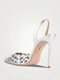 Maxi-Tequila Metallic Leather Slingback Pumps