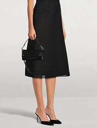 V Plexi Suede Slingback Pumps