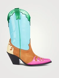 Mixed-Media Western Boots