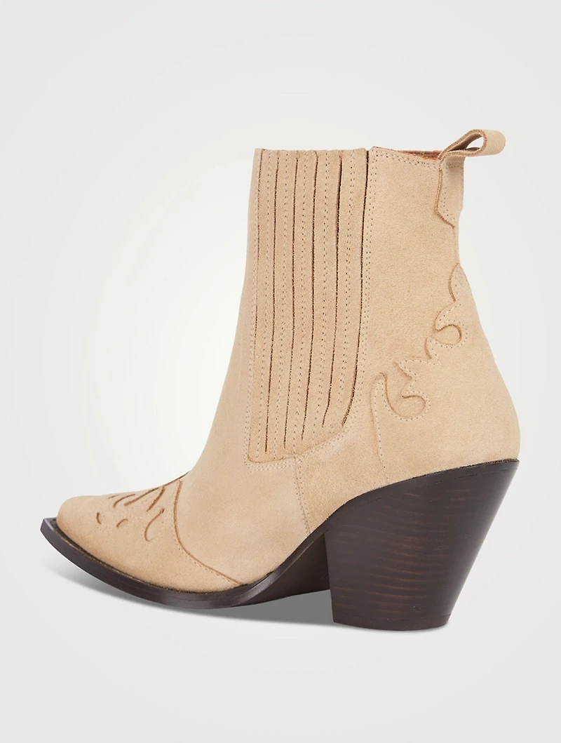 Suede Western Boots