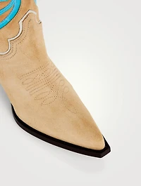 Suede And Leather Western Boots