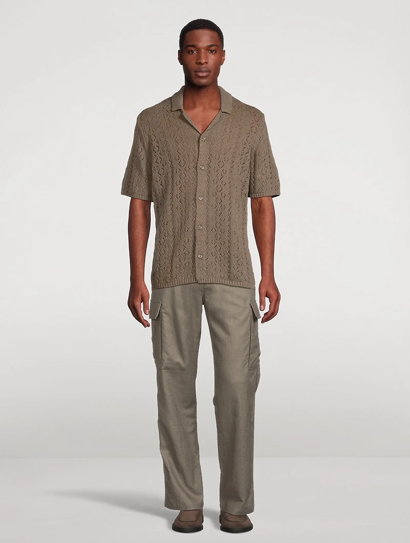 Jabari Cotton And Linen Cargo Pants