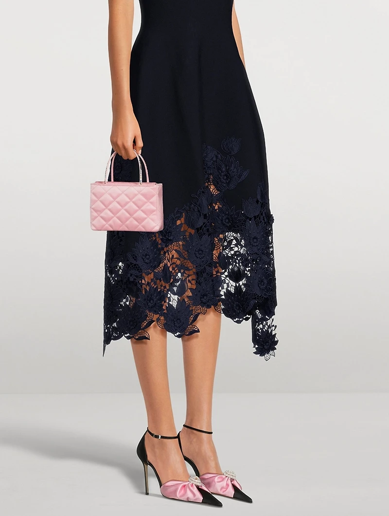 Double Heart Satin Pumps