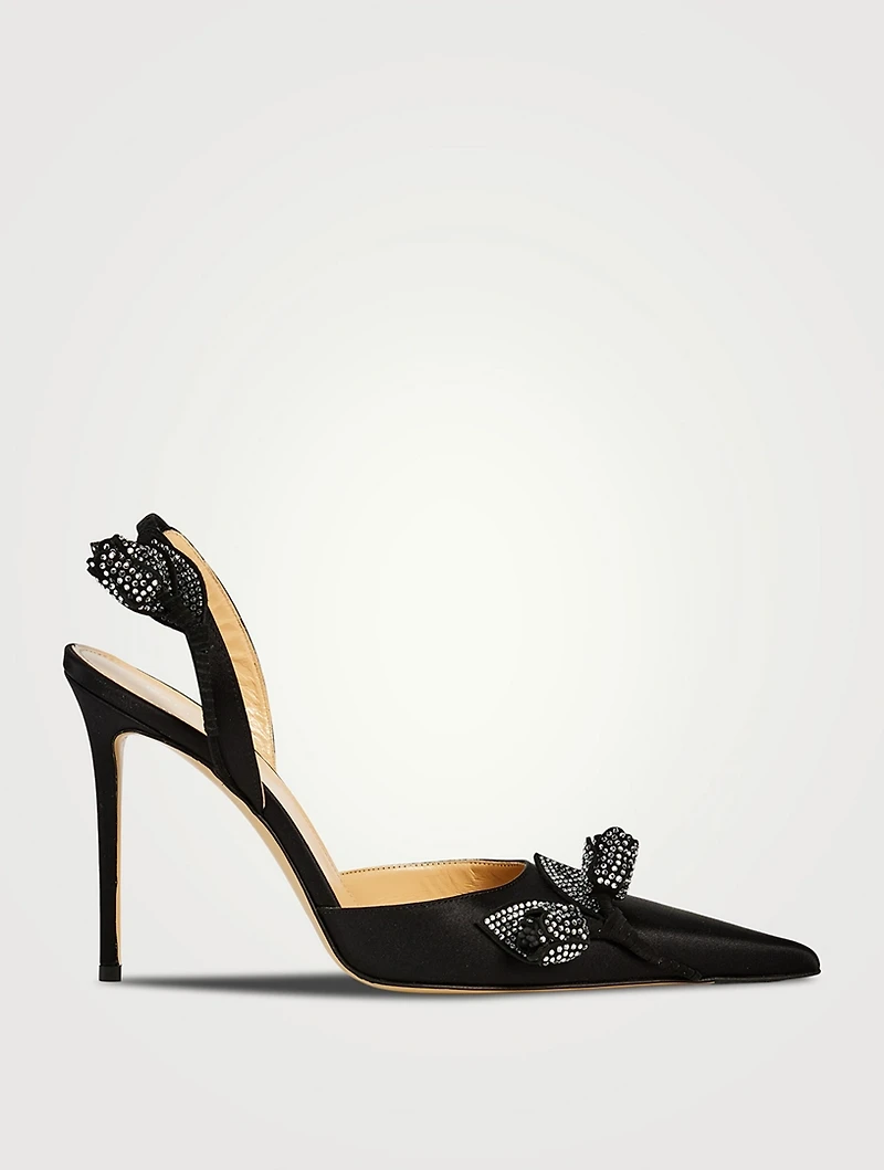 Wonder Tulip Satin Slingback Pumps