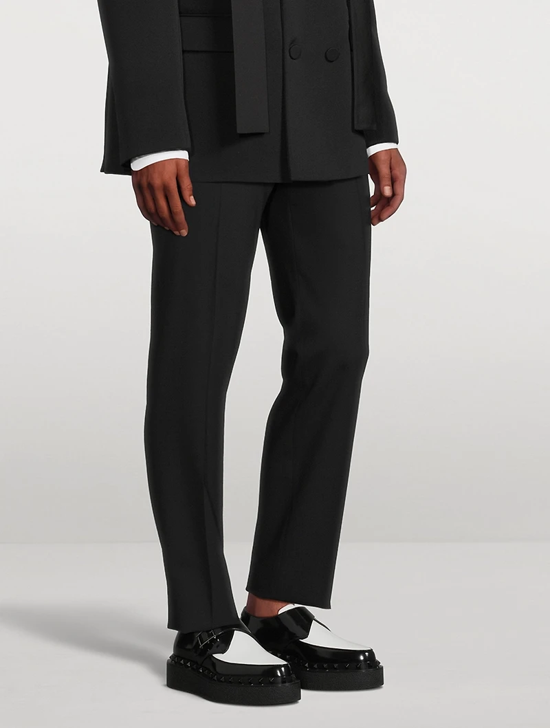 Rockstud Leather Monk Strap Shoes