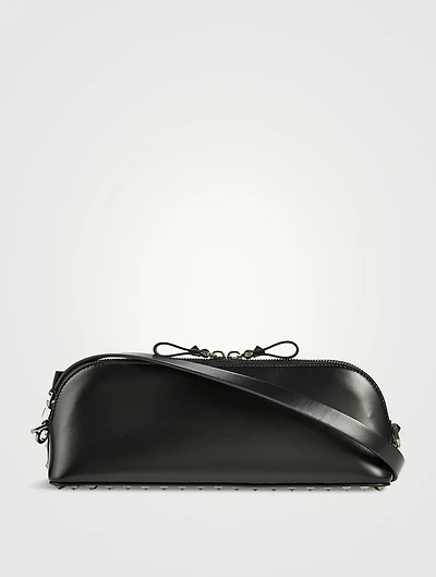 Rockstud Leather Clutch