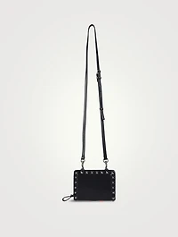 Rockstud Leather Neck Wallet
