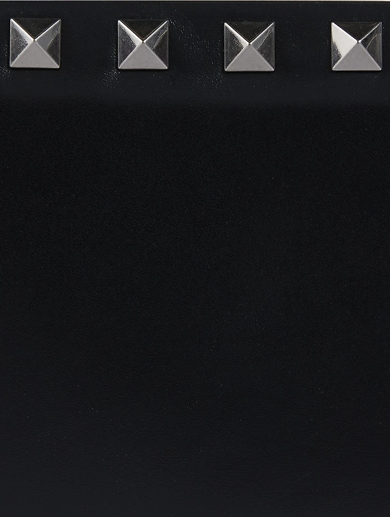 Rockstud Leather Neck Wallet