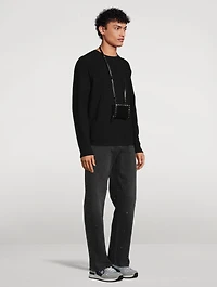 Rockstud Leather Neck Wallet