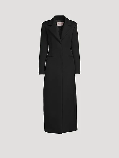Techno Wool Single-Breasted Coat