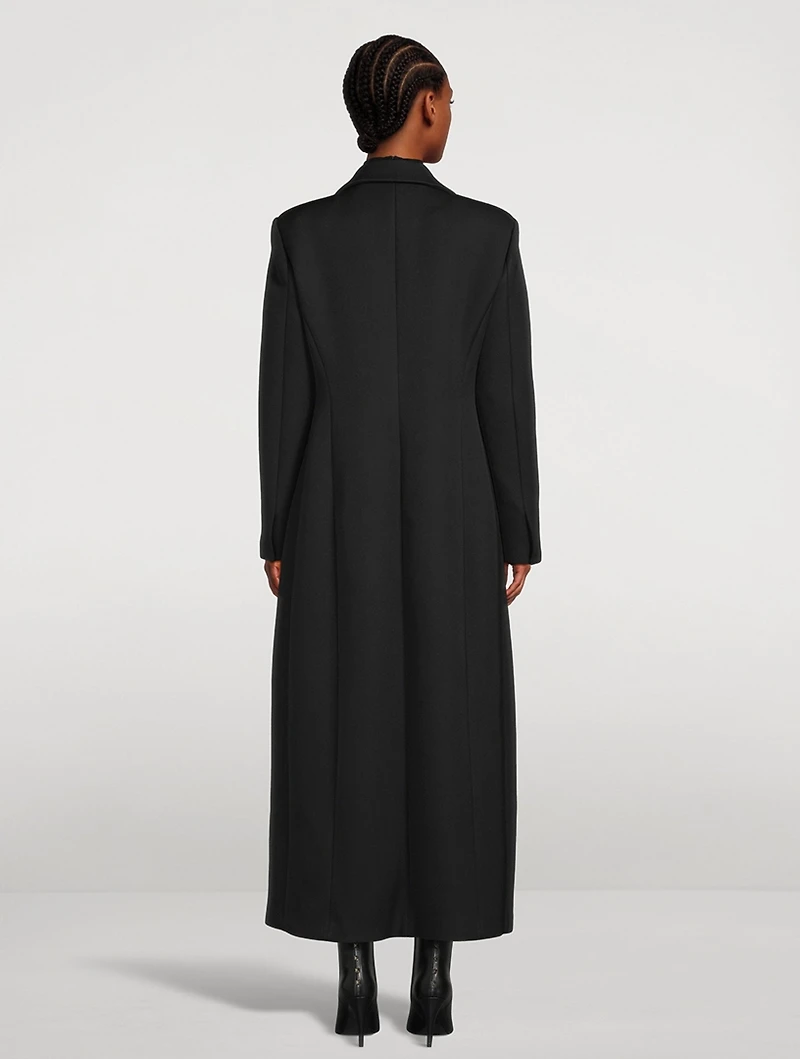 Techno Wool Single-Breasted Coat