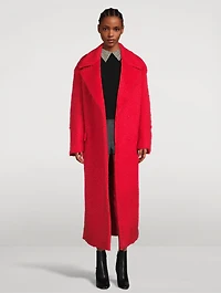 Double-Breasted Bouclé Coat