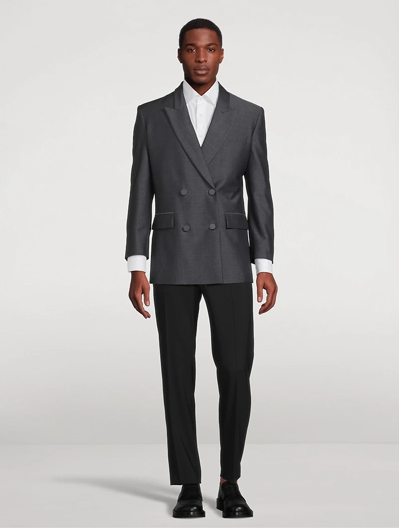 Double-Breasted Mohair And Wool Blazer