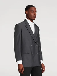 Double-Breasted Mohair And Wool Blazer