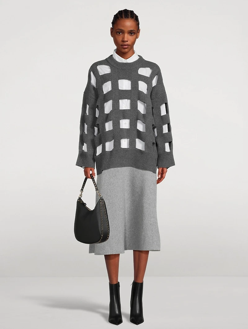 Cut-Out Wool Sweater
