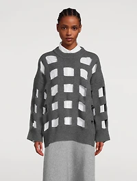 Cut-Out Wool Sweater