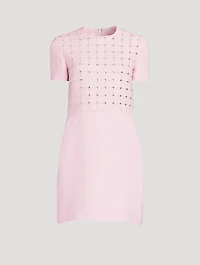 Crepe Couture Embellished Mini Dress