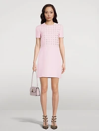 Crepe Couture Embellished Mini Dress