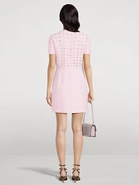 Crepe Couture Embellished Mini Dress