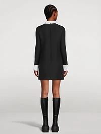 Crepe Couture Ruffled Mini Dress
