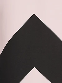 Crepe Couture Shift Dress Chevron Print