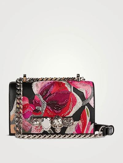 Mini Jewelled Embroidered Leather Satchel