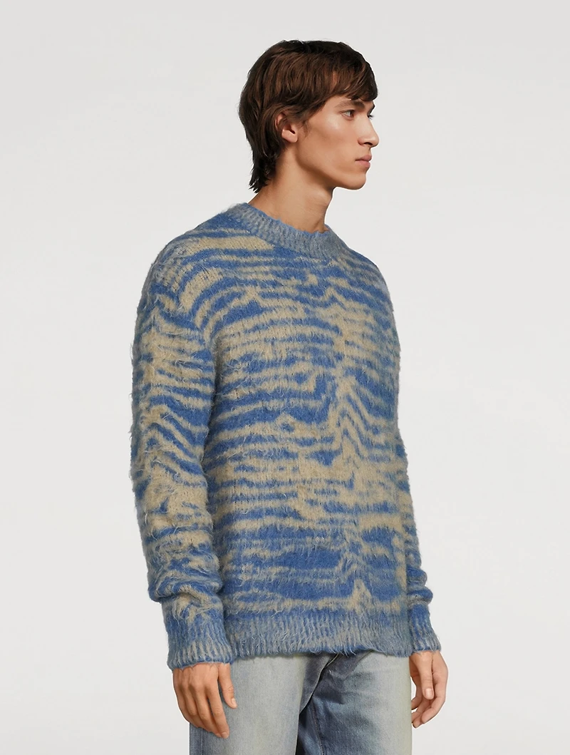 Wool And Mohair Brushed Sweater