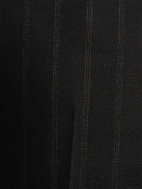 Wool-Blend Pinstripe Relaxed Pants