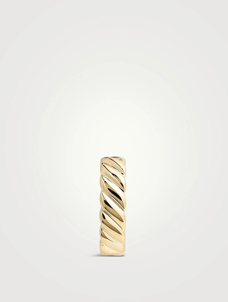 18K Gold Thin Braid Ear Cuff