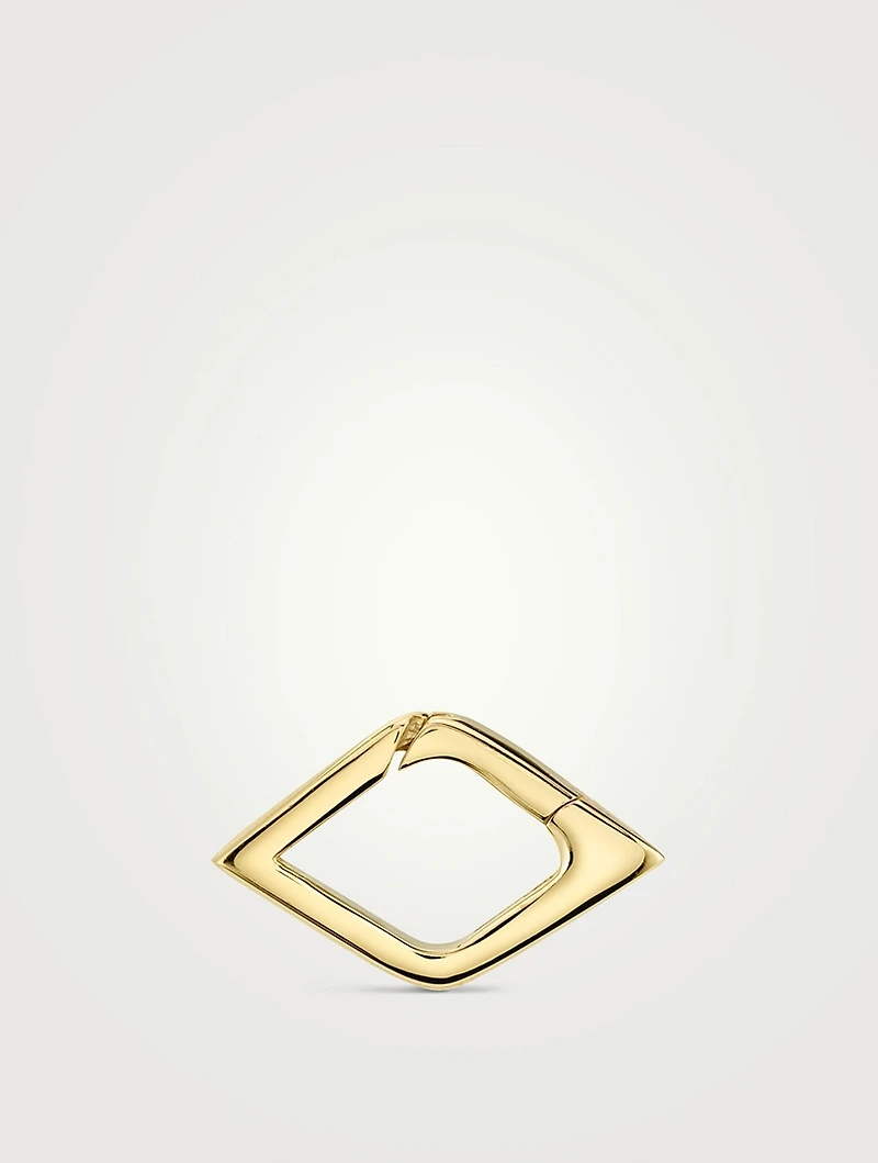 14K Gold Evil Eye Link Clip