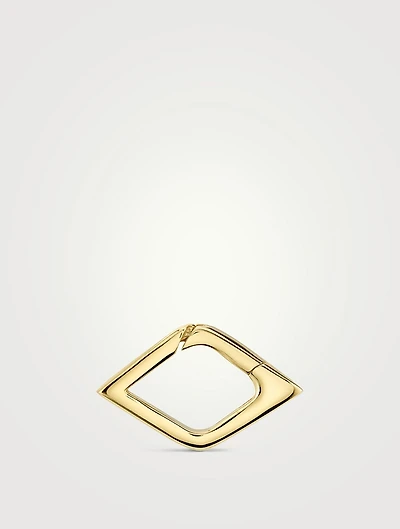 14K Gold Evil Eye Link Clip