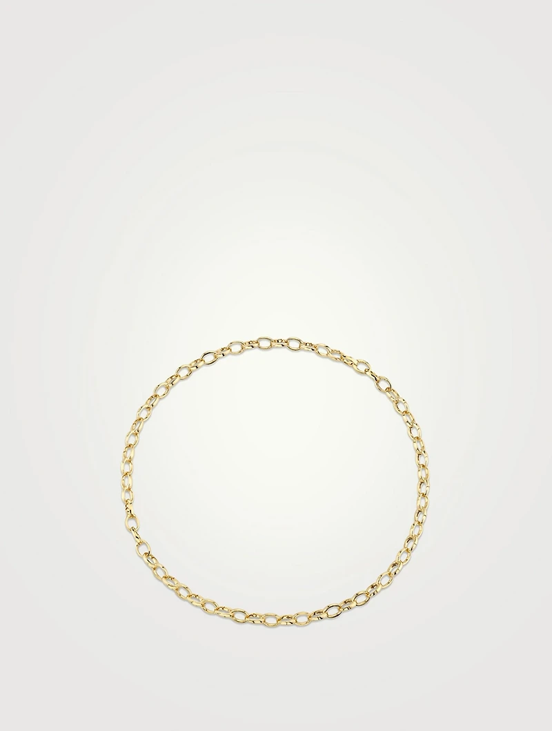 14K Gold Spring Clip Chain Necklace