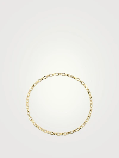 14K Gold Spring Clip Chain Necklace