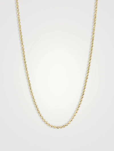 Medium 14K Gold Bolita Chain Necklace - 18-inch