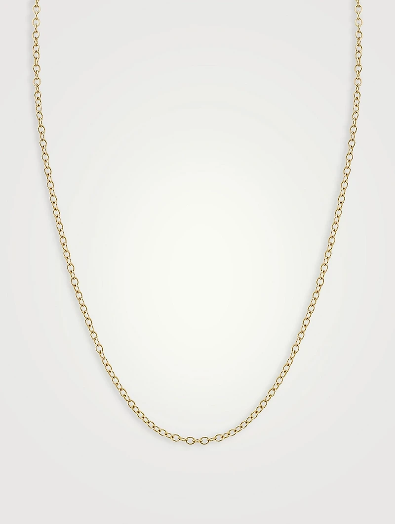 14K Gold Oval Link Chain Necklace - 18-inch