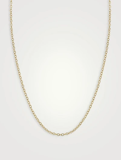 14K Gold Oval Link Chain Necklace - 18-inch