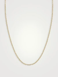 14K Gold Oval Link Chain Necklace - 18-inch