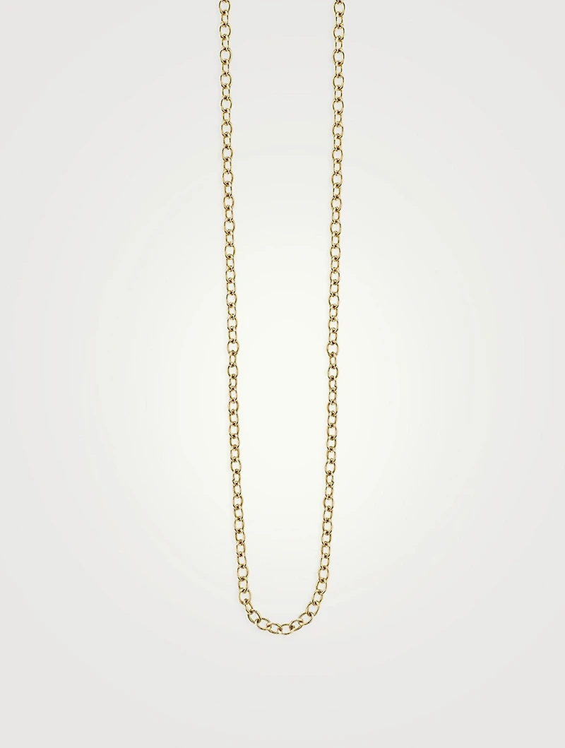 14K Gold Oval Link Chain Necklace - 18-inch